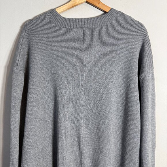 Free People Time On My Side Sweater Mini Dress Women XL Gray Knit Drop Waist NWT - Picture 13 of 16